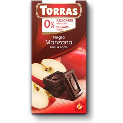 Torras Horká čokoláda s jablkom 75 g