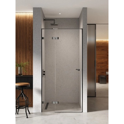 New Trendy Eventa Black Chrome sprchové dvere 120 cm výklopné čierna lesklá/priehľadné sklo EXK-6135