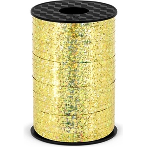 PartyDeco Златна холографична лента за балони 225 м