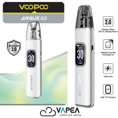 VooPoo Argus G3 Pod 1500 mAh Pearl White 1 ks