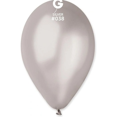 Nafukovacie balóniky 30 cm metalické strieborné