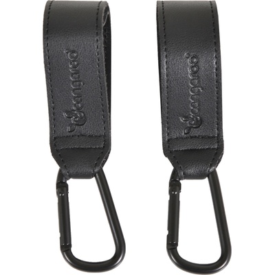 Cangaroo Универсални кожени закачалки за количка Cangaroo - Черни, 2 броя (112122)