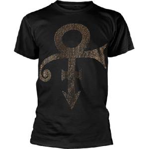 Prince Gold Symbol (Embellished) Black M Дамски Риза (PRINTS42LB02)