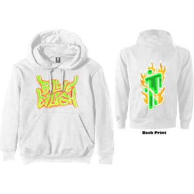 Billie Eilish mikina Airbrush Flames Blohsh Muž Unisex Biela