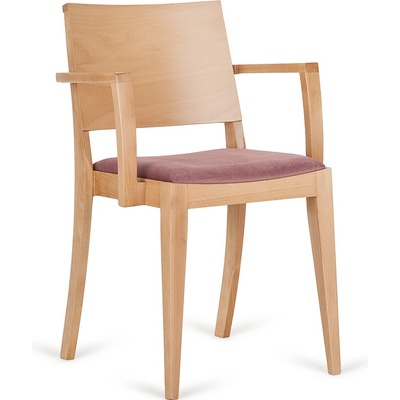 Paged Classic B-9448 Seat Uph Back Wood buk morený / látka kat. 2