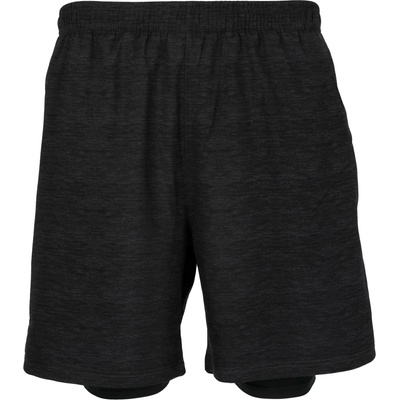 ENDURANCE Мъжки шорти за бягане ENDURANCE Vanclause Melange 2-In-1 Shorts Running shorts - Black Melange (012-4113-0113)
