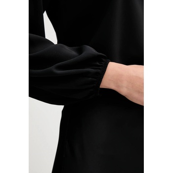 Sandro Ferrone Блуза Sandro Ferrone дамска в черно с изчистен дизайн S7YBFMOSCARDINI (S7YBFMOSCARDINI)