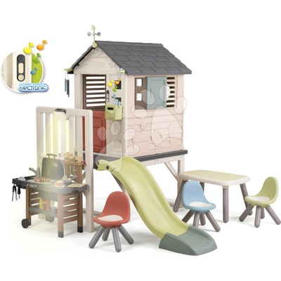 Smoby Domček na pilieroch s posedením pre hostí House On Stilts Life so šmykľavkou a UV filtrom SM810301-O