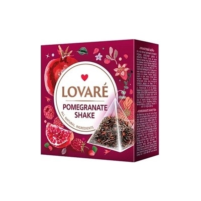 LOVARÉ Pomegranate Shake čierny čaj pyramídy 15 x 2 g