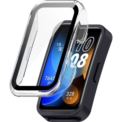 VSETKONAMOBIL 78889 PC FULL COVER Plastový kryt so sklom pre Huawei Band 8 / 9 priehľadný