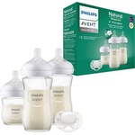 Philips Комплект от 3 броя стъклени шишета Philips Avent - Natural Response 3.0, със залъгалка