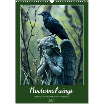 Calvendo Nocturnal wings - A mystic raven companion for the year (Wall Calendar 2026 DIN A3 portrait), CALVENDO 12 Month Wall Calendar | Calvendo, Fred Schimak