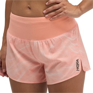 HOKA Дамски шорти за бягане HOKA Women's Glide Short Mr 3.5'' Clf Prt Running shorts - Sunstone PRT (112-4601-0112)