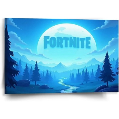 Sablio Obraz FORTNITE Modré údolie s mesiacom - 60x40 cm