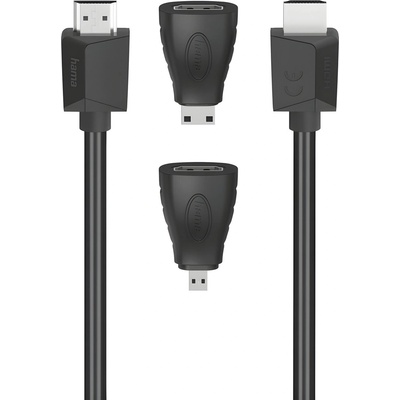 Hama HDMI кабел Hama с 2 адаптера - 1.5 м - черен KP36396 (36396)