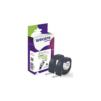WECARE ARMOR páska pro DYMO S0721510, černá/bílá, 2 x 12mm x 4m