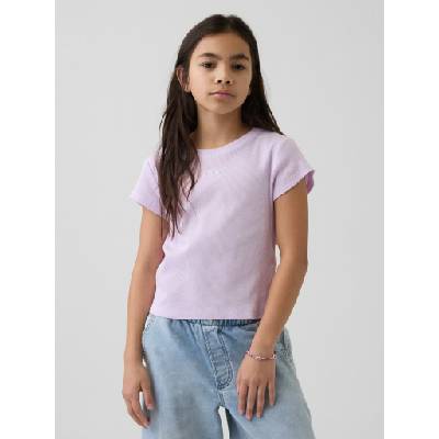 GAP Детска ребрована тениска с лого GAP GAP | Lilav | Момичешки | XS