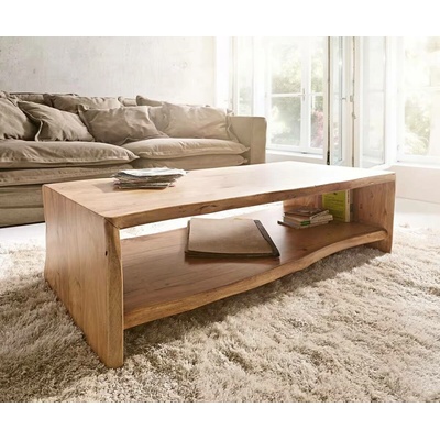 Delife Live-Edge 130x60 cm akácie přírodní přírodní hrana