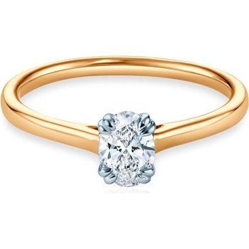 SAVICKI Годежен пръстен Savicki: двуцветно злато, лабораторен диамант
