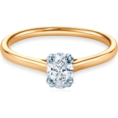 SAVICKI Годежен пръстен Savicki: двуцветно злато, лабораторен диамант