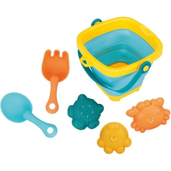 Huanger Плажен комплект Huanger - Сгъваема кофичка с форми, лопата и гребло (HE0258)