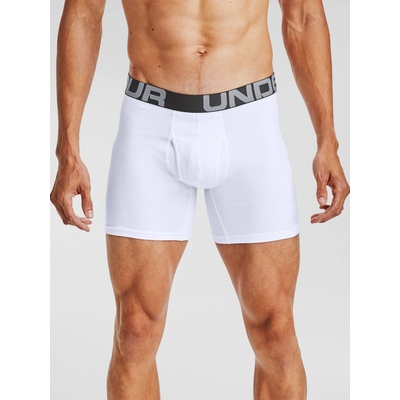 Under Armour UA Charged Cotton 6in Boxerky 3 ks bílá