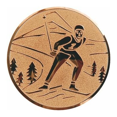 D2-A94/B Emblém pr.50mm beh na lyžiach bronz 5 cm