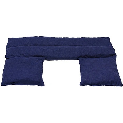 Eureko Polštářek z třešňových pecek, krční hranatý, 40 x 28 cm, modrý