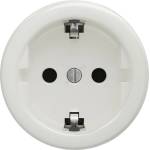 Kliklap - Ретро домашен контакт SCHUKO 230V/16A без рамка, керамичен, бял (KA0106)