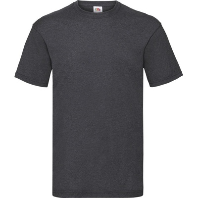 Fruit of the Loom tričko Valueweight T krátký rukáv pánské melír šedá tmavá