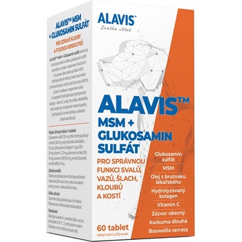 Alavis MSM glukosamin sulfát 60 tbl
