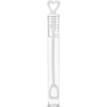 Svadobný bublifuk srdce biely