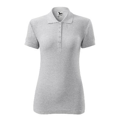 Malfini cotton 213 / Дамска поло тениска - светлосив меланж l (2130315)
