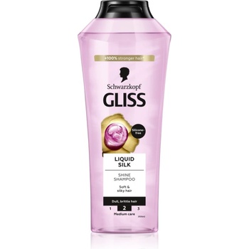 Schwarzkopf Gliss Liquid Silk регенериращ шампоан за подсилване и блясък на косата 400ml