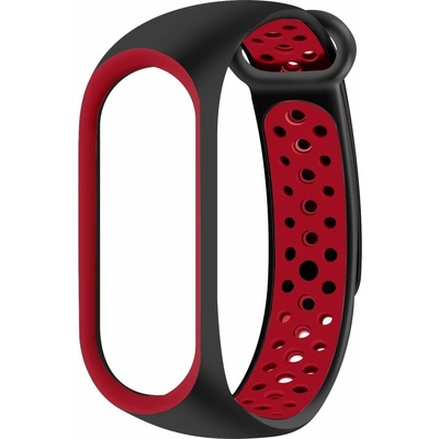Eternico Sporty na Xiaomi Mi band 5/6/7 solid black and red APW-XMI7SP-SBR