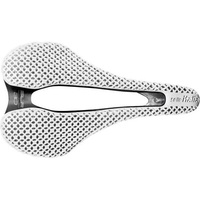 Selle Italia SLR Boost 3D Kit Carbonio Superflow S3 sedlo, 130 mm, bílá