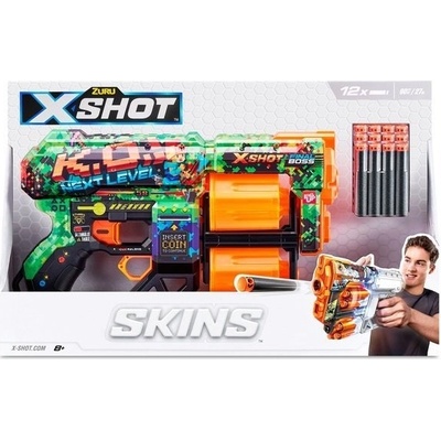Zúru X Shot SKINS s bubnovým zásobníkom K.O. s 12 šípkami