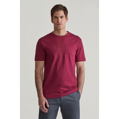 Gant Reg Tonal shield SS t-shirt Rich wine