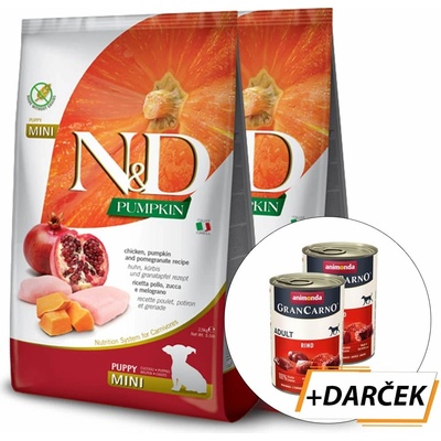 N&D Pumpkin Puppy mini Chicken & Pomegranate 2 x 7 kg