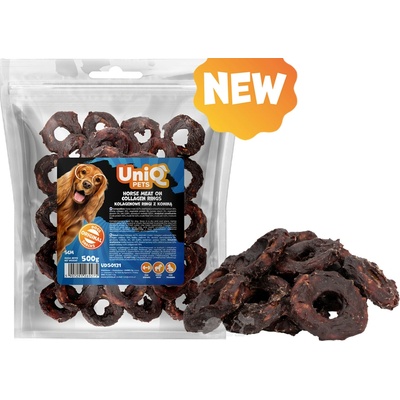 UNIQ PETS kolagenové kroužky s koňským masem 500 g
