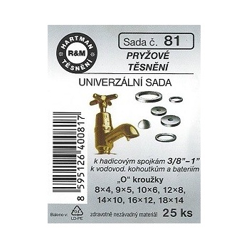 HARTMAN těsnění univerzální pryžová - 25ks, sada č. 81