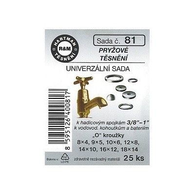 HARTMAN těsnění univerzální pryžová - 25ks, sada č. 81