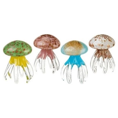 Sklenené ozdobné ťažítka Meduse Ø10 x 13,5 cm - sada 4 ks