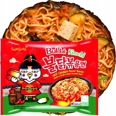 Samyang Buldak Kimchi Pálivý Kuřecí Ramen instantní nudle 140g – Zboží Dáma