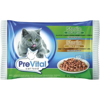 PreVital Steril pečeň a kuracie mäso 4 x 100 g