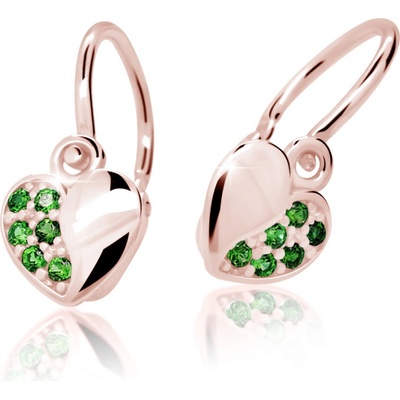 Cutie Jewellery dětské naušnice zlaté srdíčka C2160R-Green