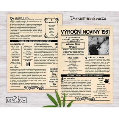 Dárek ke kamenné svatbě: Noviny k výročí svatby 1961