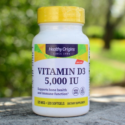 Healthy Origins Vitamin D3 5000 IU 120 softgel kapsúl