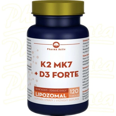 PHARMA ACTIV Lipozomal K2 MK7 + D3 forte 120 tobolek