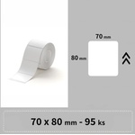 Niimbot A2A28228401, 70x80mm, 95 бр. , бели самозалепващи етикети (A2A28228401)